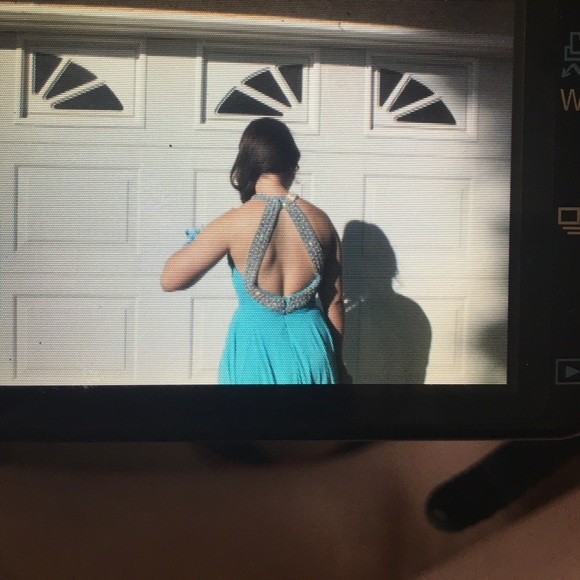 Beautiful Turquoise Prom Dress - Picture 5 of 5