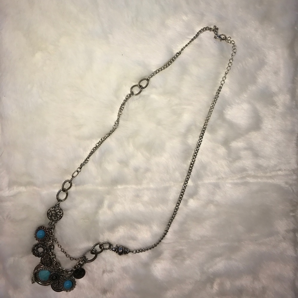Long turquoise necklace