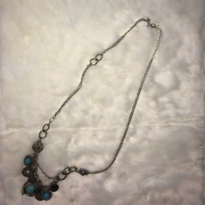 Long turquoise necklace