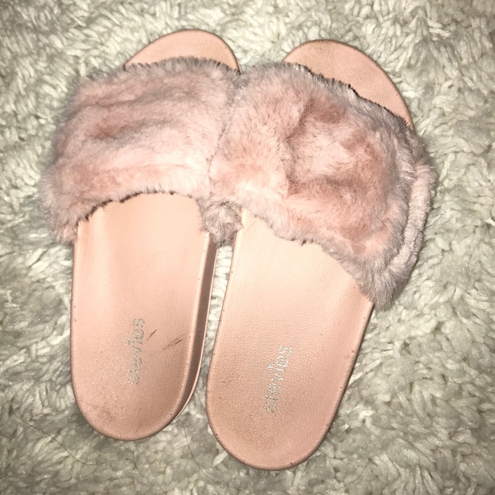 Steve Madden Fur Slides