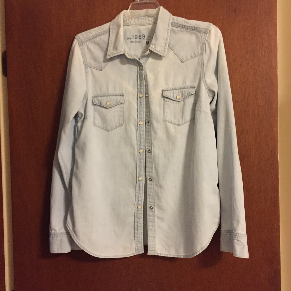 GAP 1969, Size M Cotton snap long-sleeved shirt