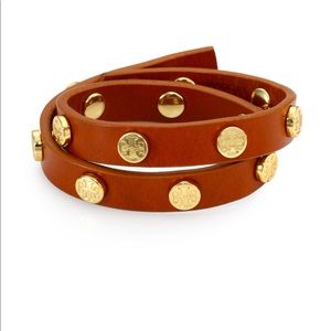 Tory Burch Leather Wrap Bracelet