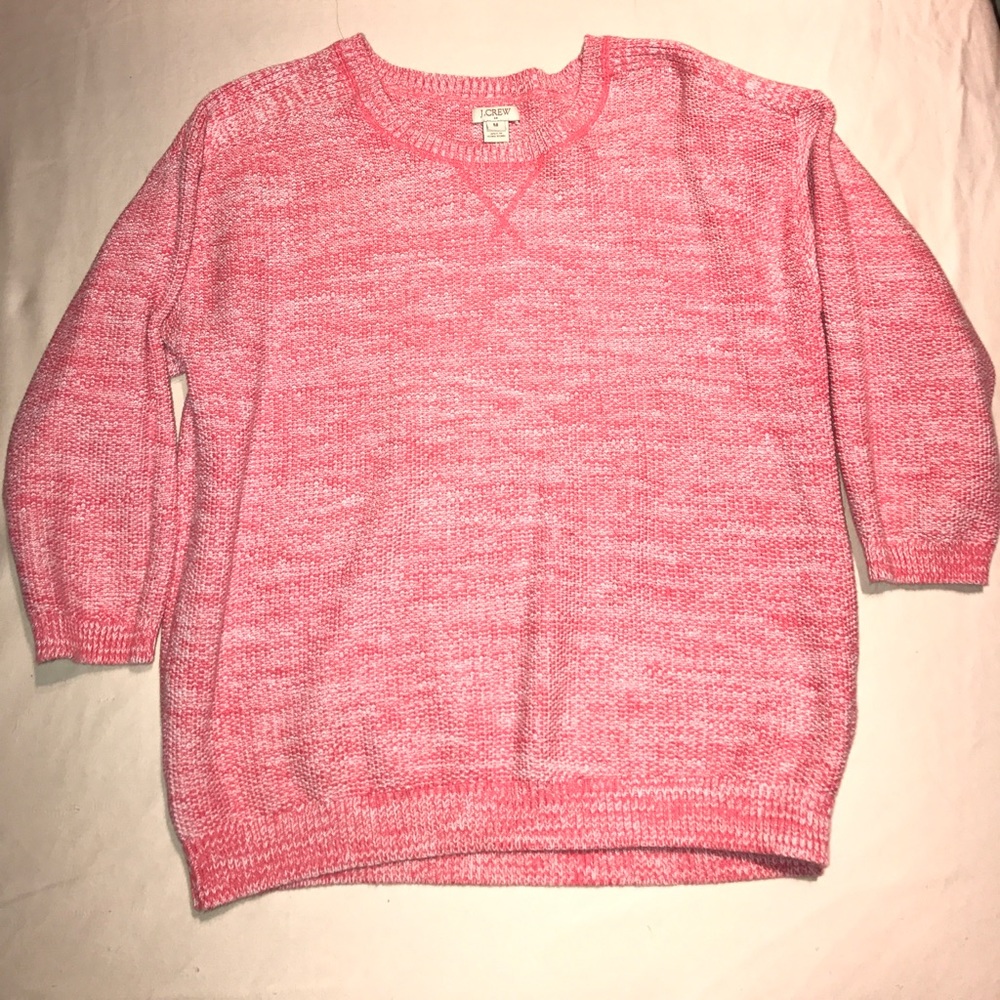 Bright pink JCrew sweater!