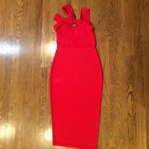 NWT! Boohoo Rita Strappy Top Midi Bodycon Dress