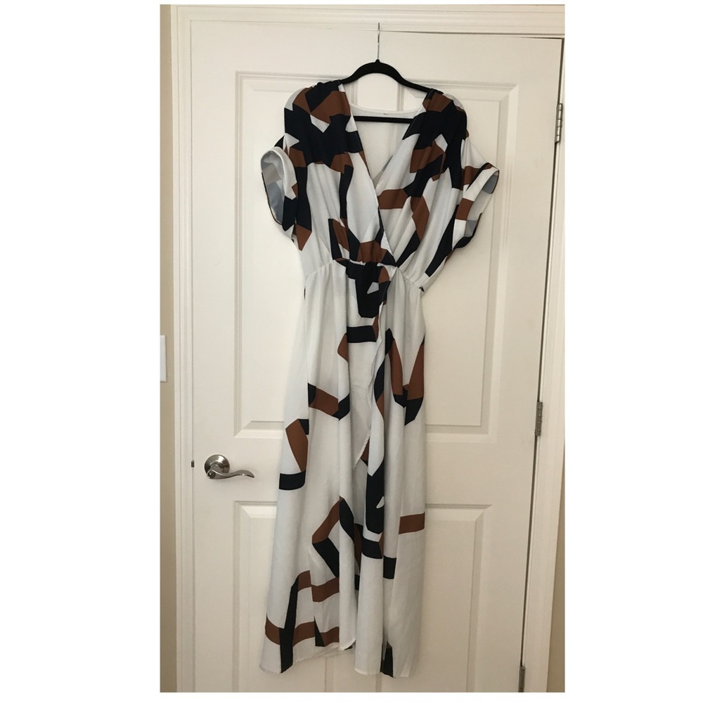 Ribboned Floaty Wrap Dress