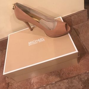 Michael Kors Nude Open Toe Pump