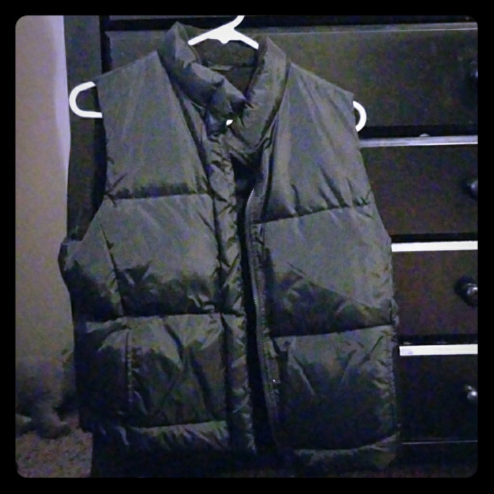 Black warm jacket vest