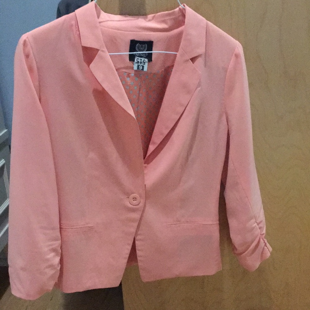 Peach blazer light weight