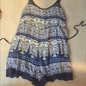 Blue romper/ playsuit