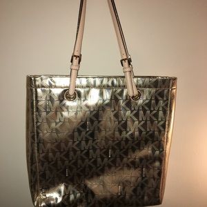 Brand new, Michael Kors MK gold signature tote.