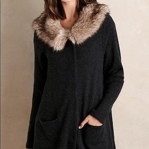 SOLD Moth Heathered Slate Sweater Coat