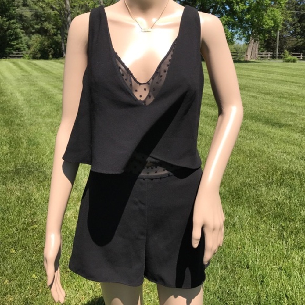 Zara Sheer Combined Jumpsuit