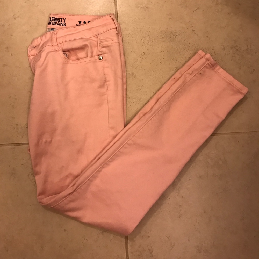 Pink skinny jeans