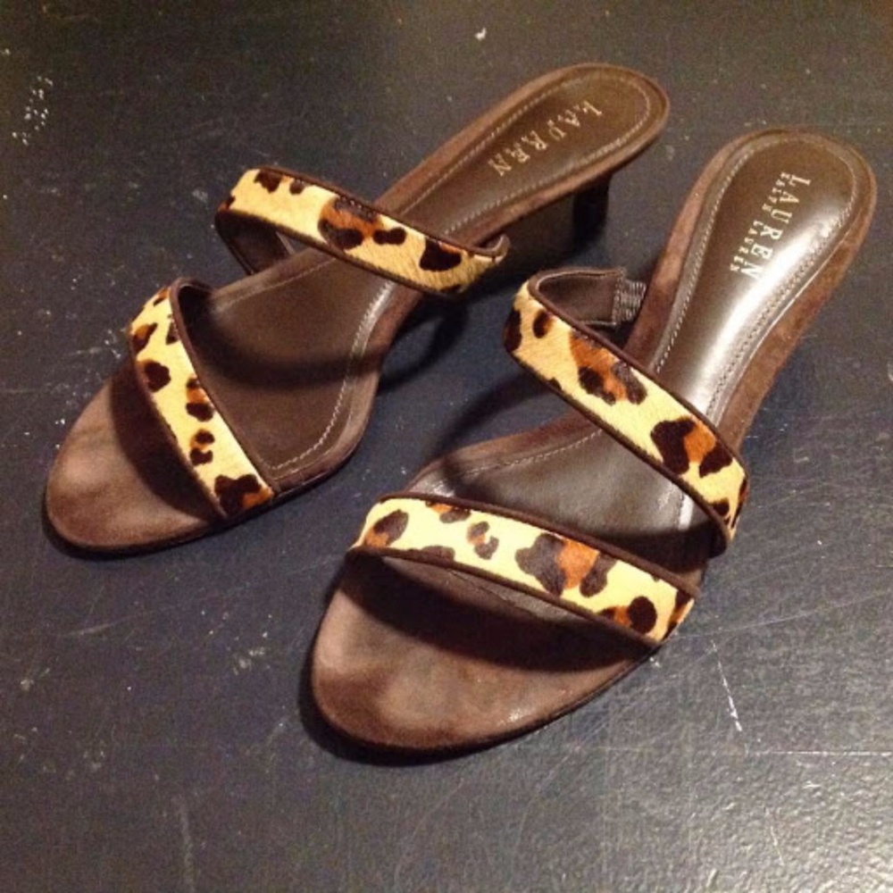 Ralph Lauren Phoebe leopard print slide sandal