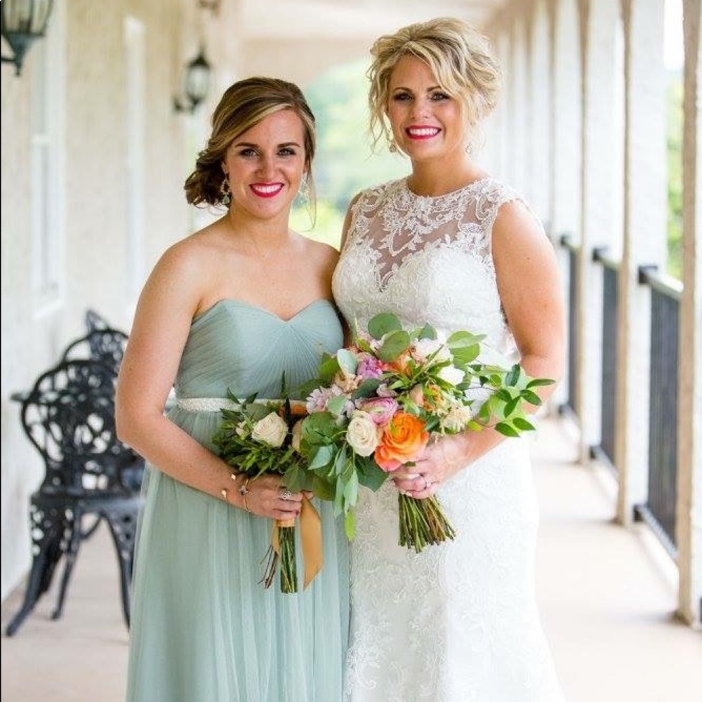 Jenny Yoo Annabelle bridesmaid dress in Seaglass