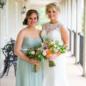 Jenny Yoo Annabelle bridesmaid dress in Seaglass