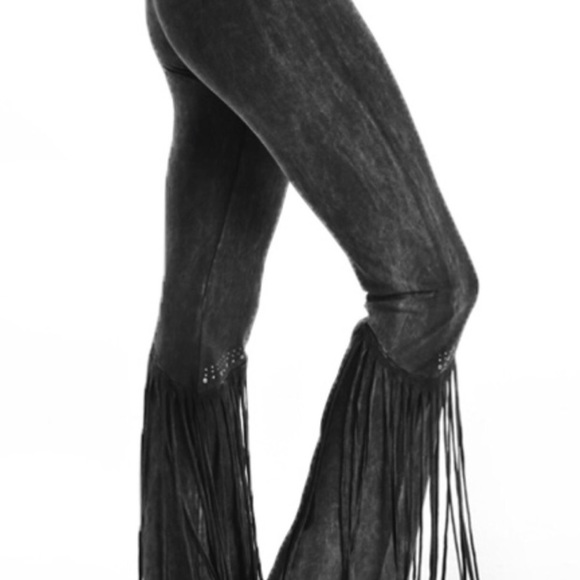 NWT Mineral Fringe Washed Pants - Picture 2 of 5