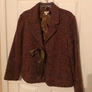J Jil women's tweed cropped blazer
