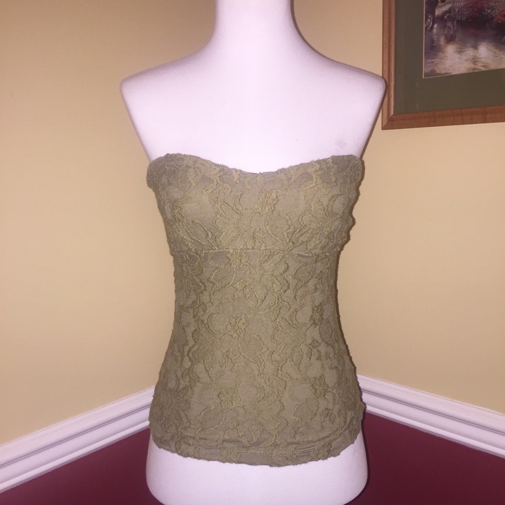 NEW LISTING🍋 Olive Green Lace Tube Top