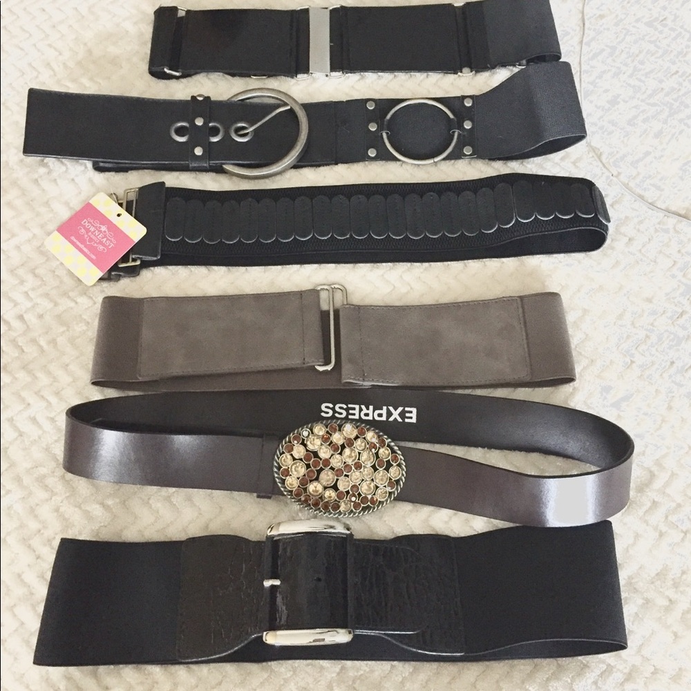 High waisted belts most are from express/Downeast