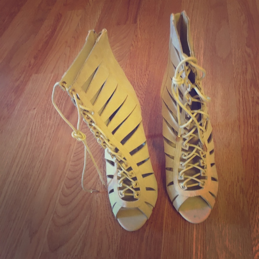 Tan suede boots