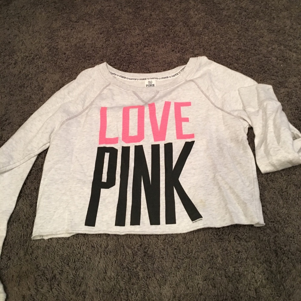 PINK Crop Top Sweatshirt
