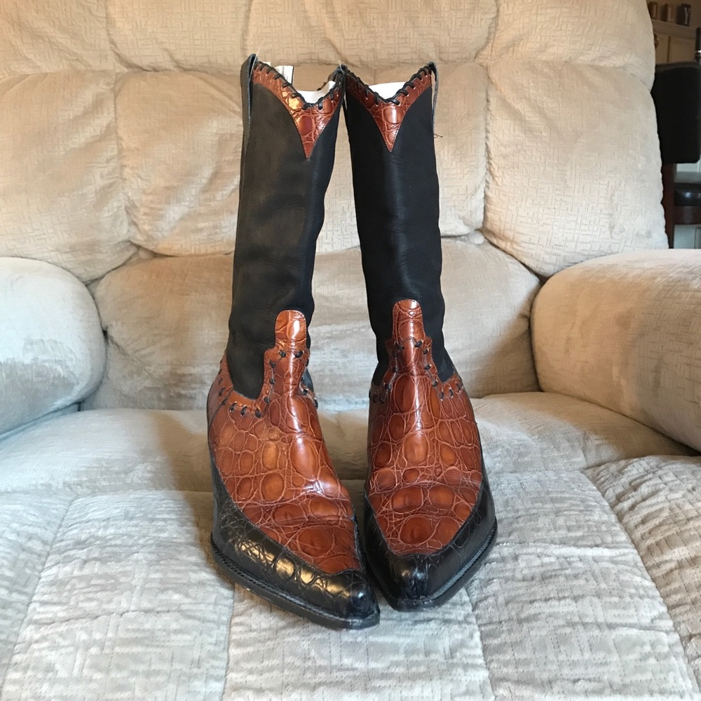 Donald Pliner cowboy boots.