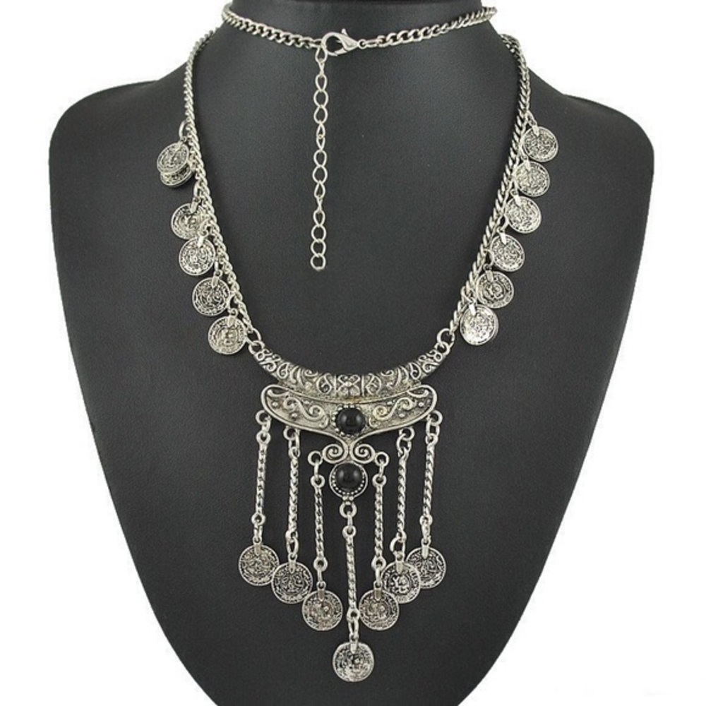 SILVER BOHO NECKLACE - Picture 4 of 4