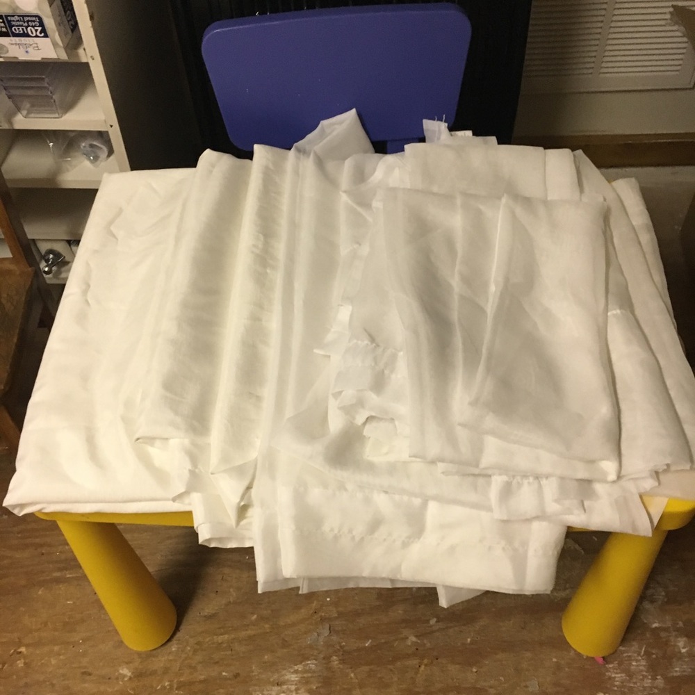 7 panels of white backdrop wedding