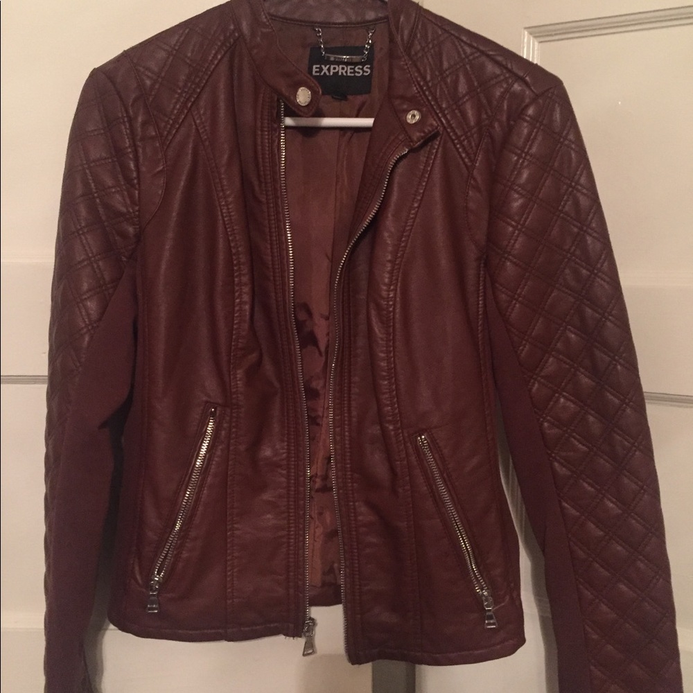 Express Brown leather jacket