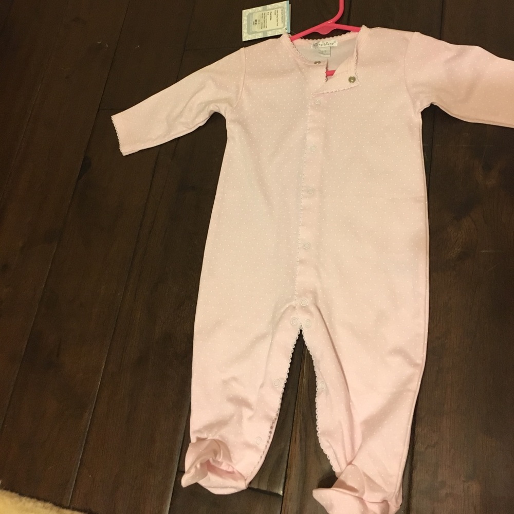 Kissy Kissy pink polka dot 6-9month onesie