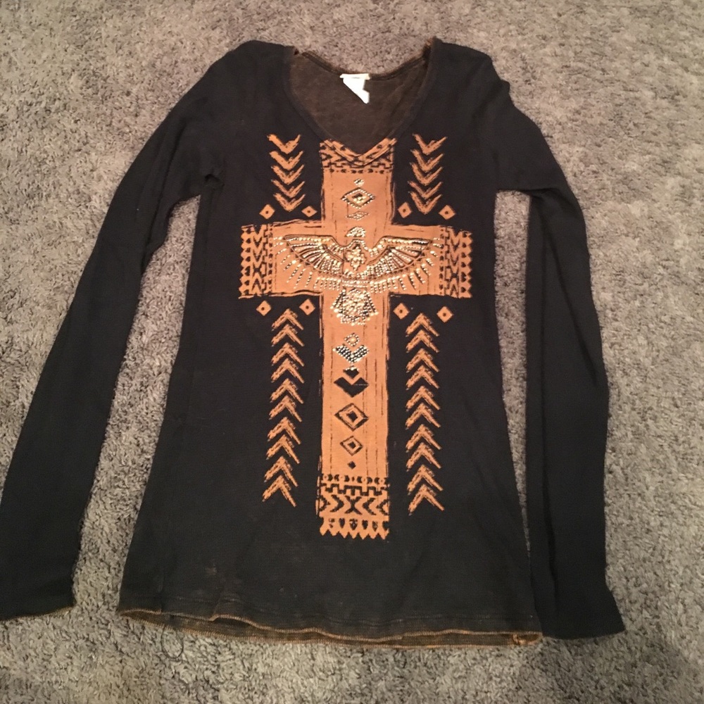 DONATING SOON - Long Sleeve Rhinestone Shirt