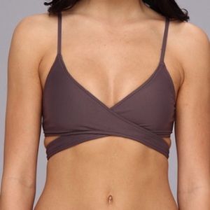 L space purple wrap top