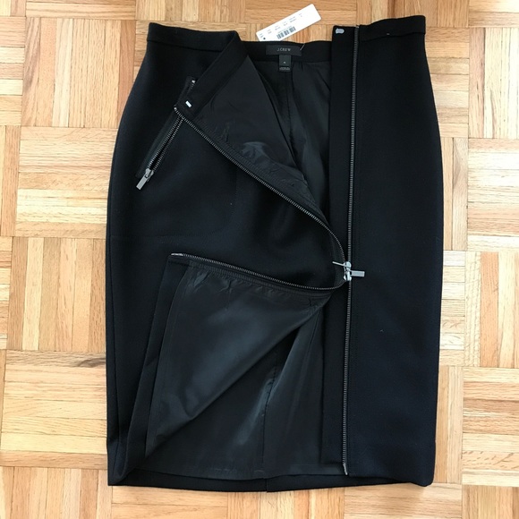 J. Crew Asymmetrical Zip Pencil Skirt in Wool - Picture 4 of 8