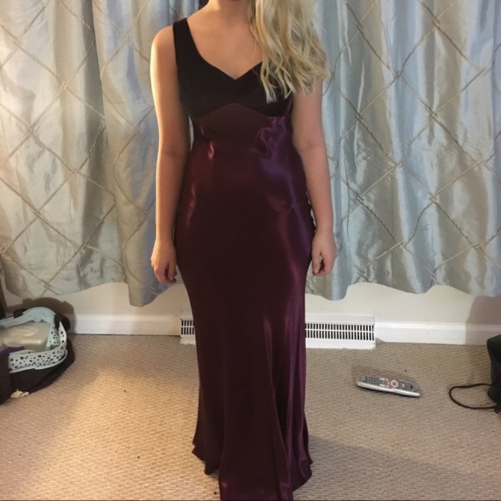 Purple velvet and satin gown!