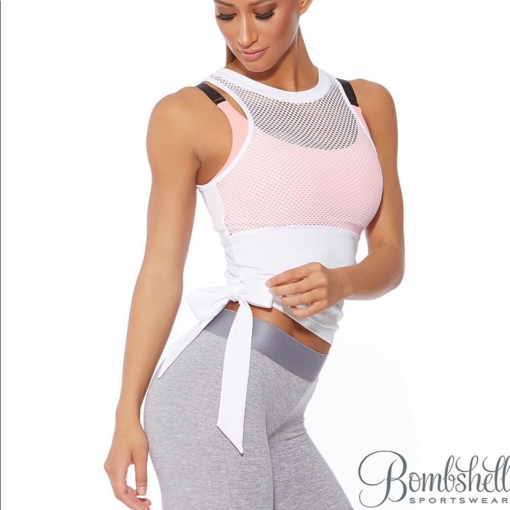 Bombshell white tank top