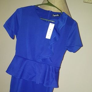 Blue Peplum Dress