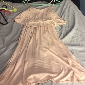 Hm blush colored tiered tshirt dress