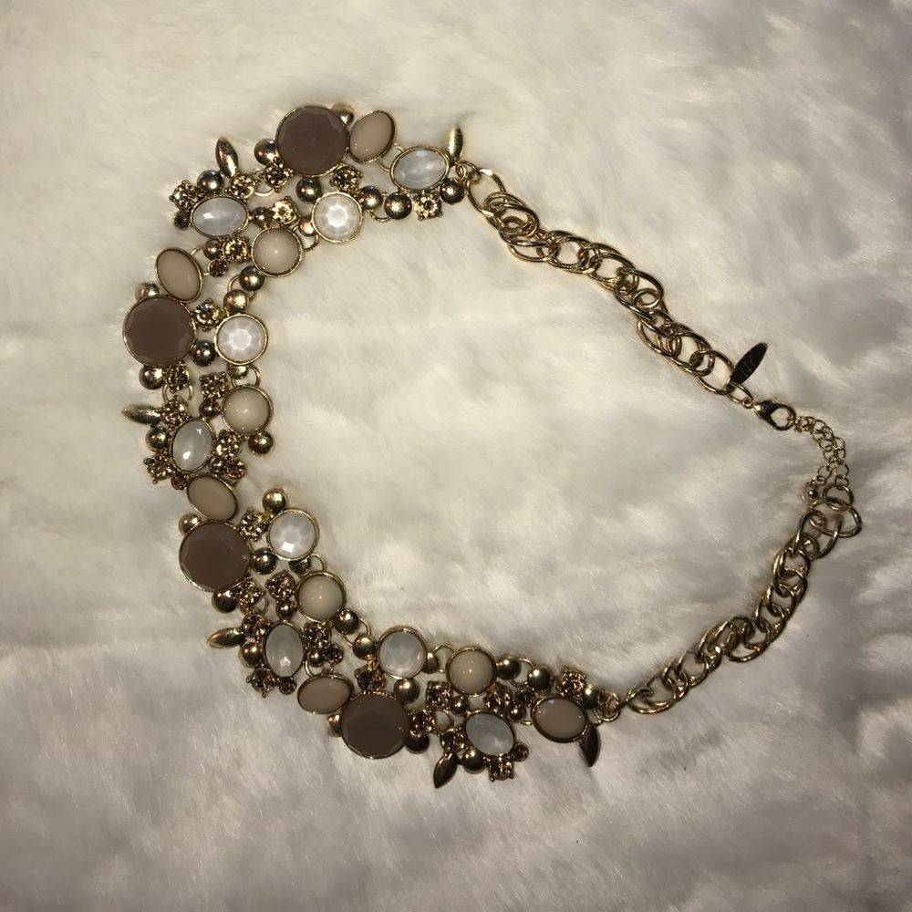 Short gold statement necklace