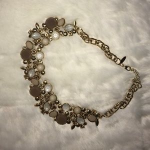 Short gold statement necklace