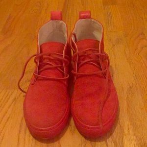Red suede Del Toro sneakers
