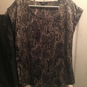 Snakeskin print shirt from express