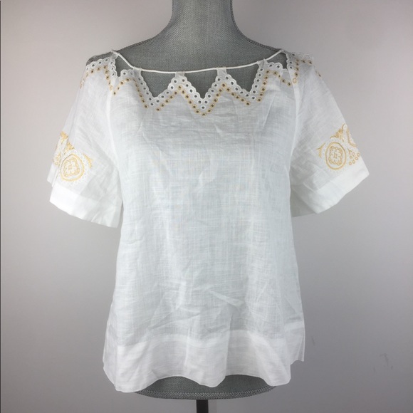 Madewell Tops - Madewell Eyelet Peekaboo Top