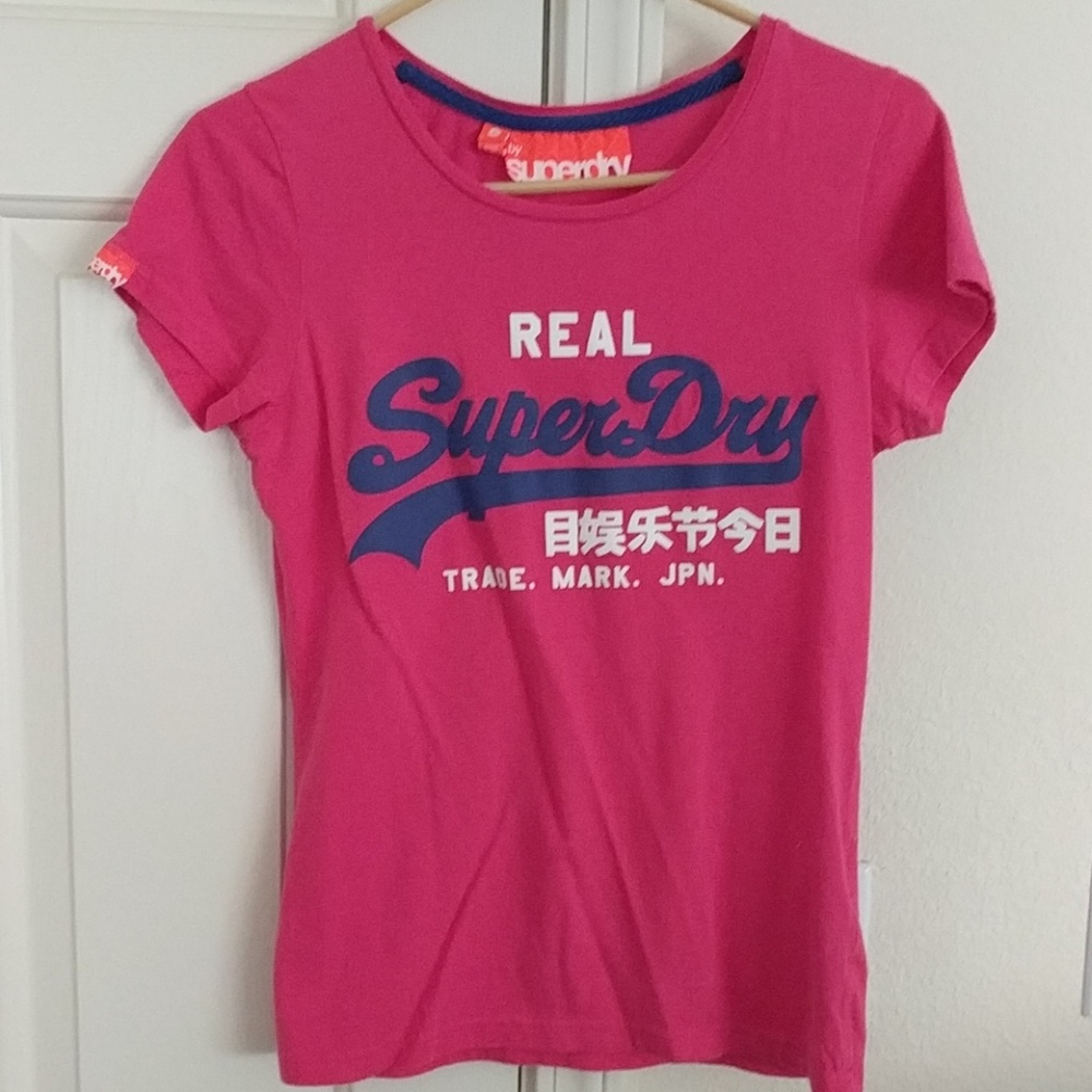 Superdry pink tee shirt