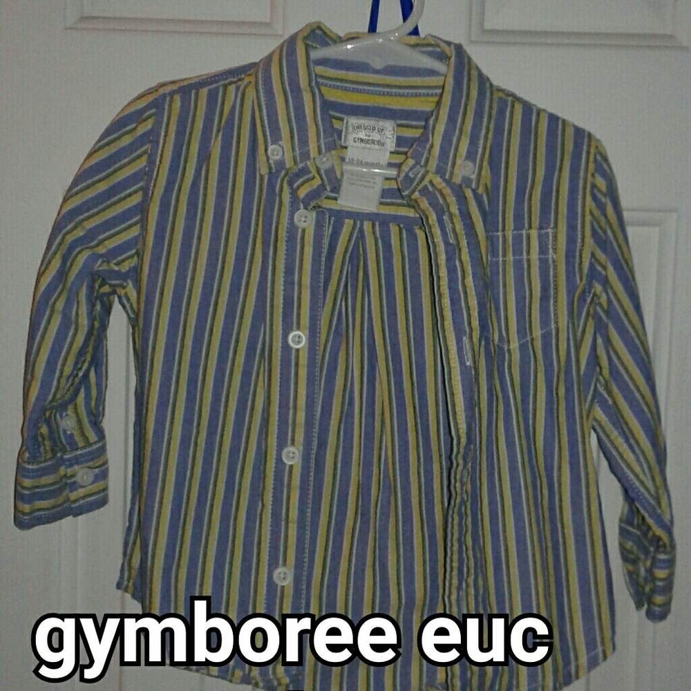 Gymboree boys 18-24 button down striped shirt