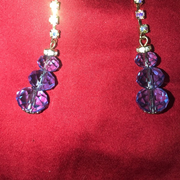 Betsey Johnson Crystal Drop Earrings - Picture 2 of 6