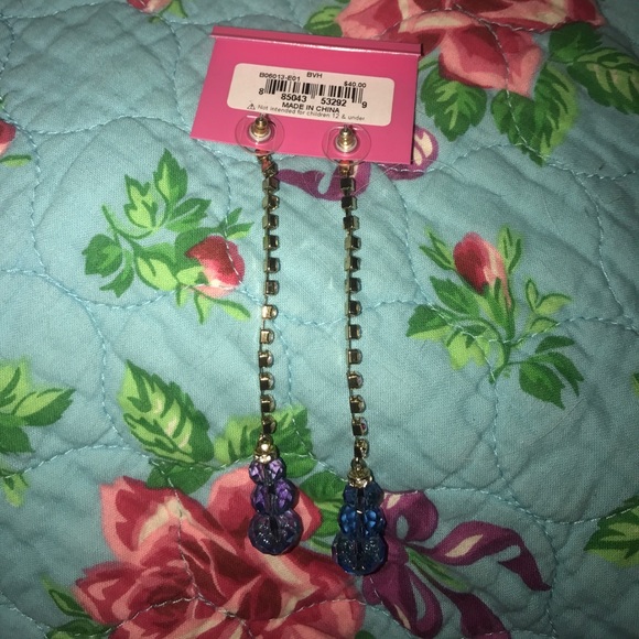 Betsey Johnson Crystal Drop Earrings - Picture 4 of 6