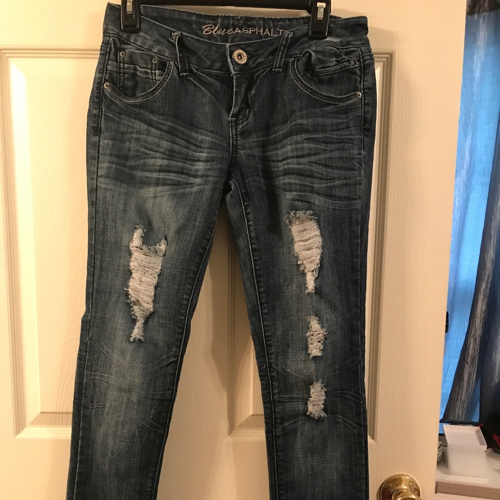 Blue asphalt jeans preowned size 7 regular