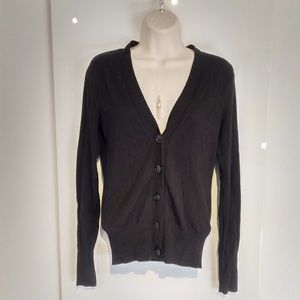 H&M Light Black Cardigan w/ Large Buttons Sz S