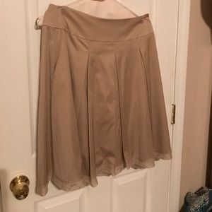 Beige Rayon/Cotton skirt